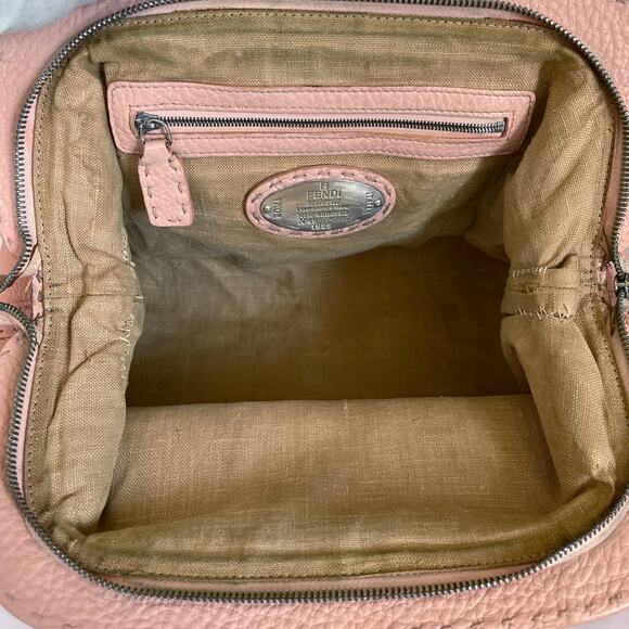 FENDI Vintage Pink Selleria Leather Adele Handbag Circa 2005 COA - Picture 7 of 15